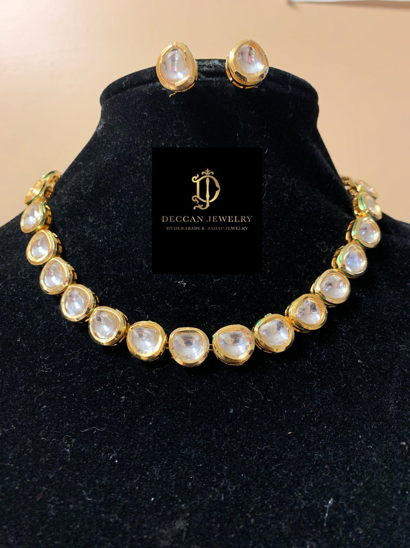 NS78 Bhavika kundan necklace ( SHIPS IN 3 WEEKS )