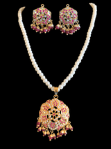 PS479 Naima pendant set in rubies  ( READY TO SHIP)