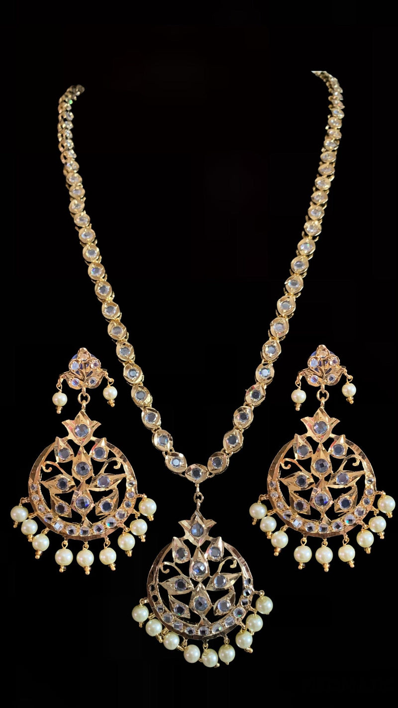 Meena barfi necklace set ( READY TO SHIP  )
