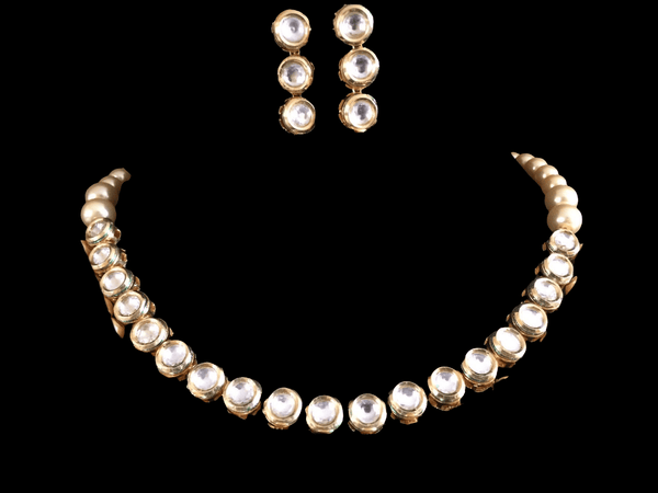 NS173 Single line Ac kundan necklace (READY TO SHIP   )