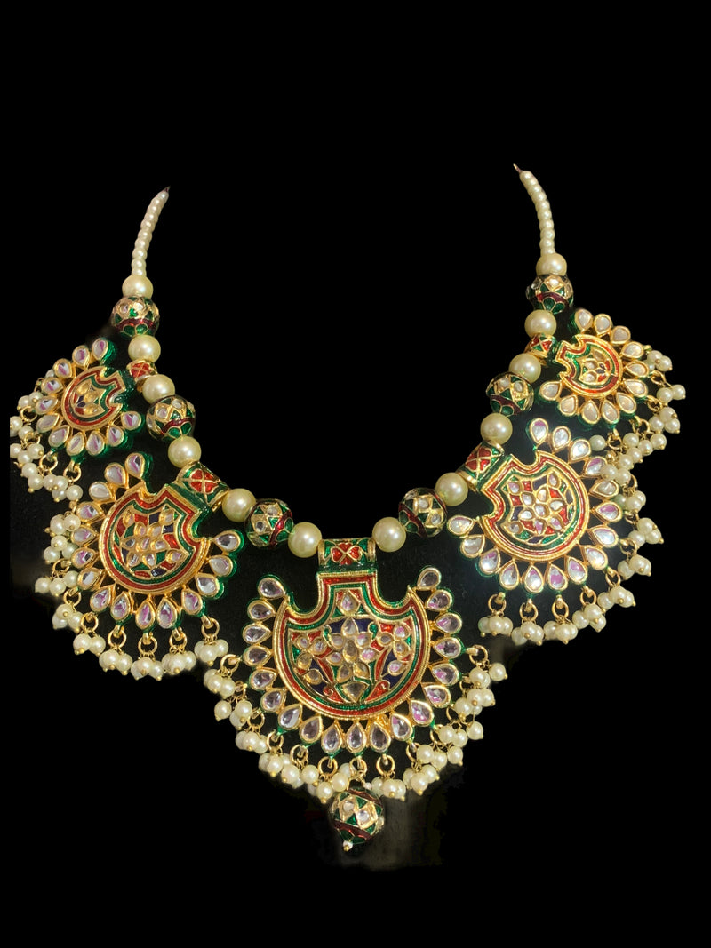 NS361 Pankhi kundan necklace ( READY TO SHIP )