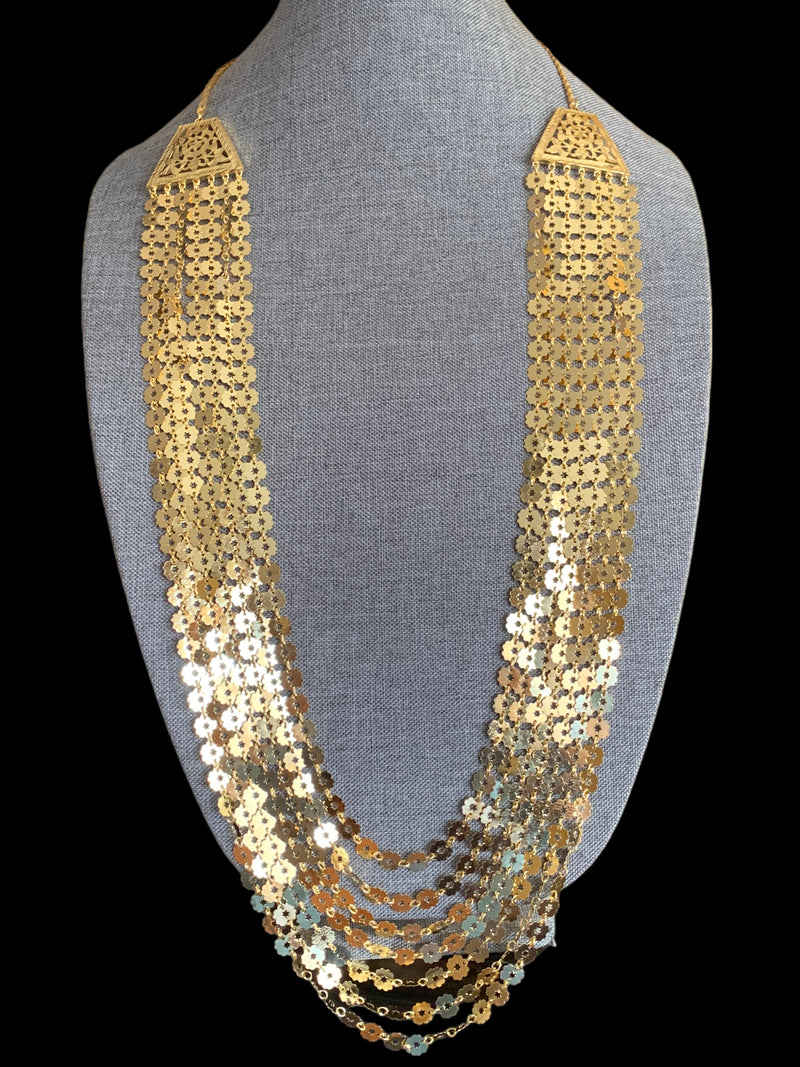 LN203 Chandan haar necklace  in gold plating  (READY TO SHIP )