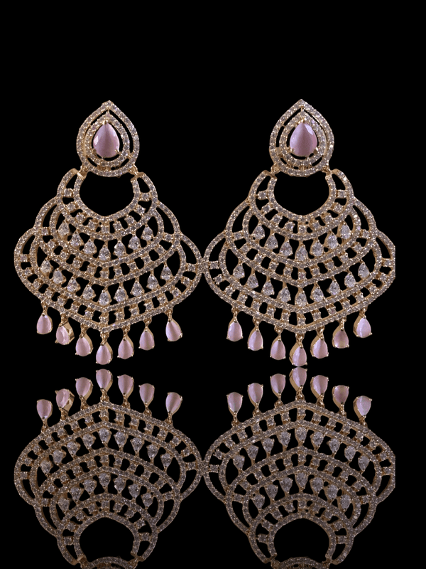 DER182 Purvi chandbali earrings  (READY TO SHIP )