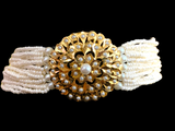 C192 Gold plated choker set in pearls  ( READY TO SHIP)