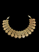 NS366 MIZAN Hyderabadi gold plated necklace set ( READY TO SHIP )