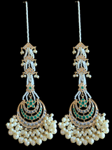 DJET27 Tahura earrings tika in green ( READY TO SHIP )