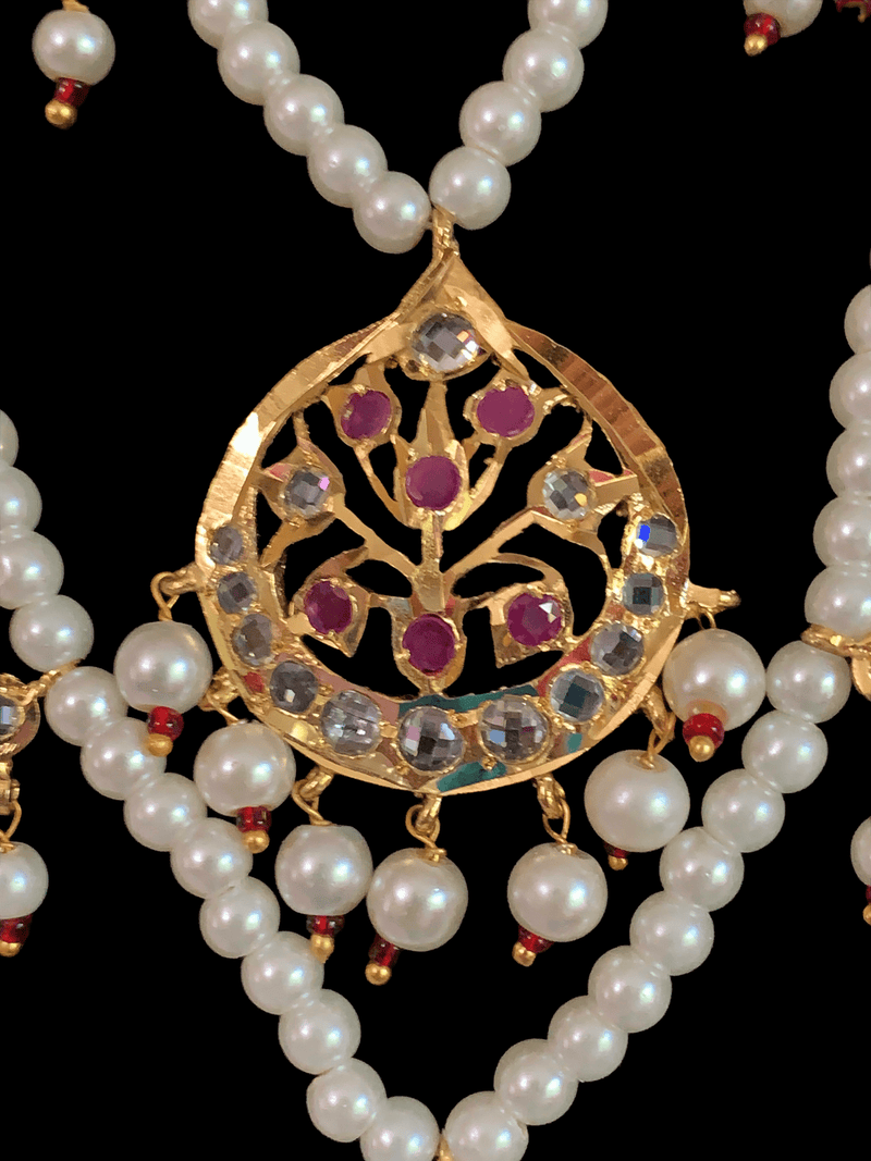 SAT17 Asmara Hyderabadi bridal satlada - ruby   ( READY TO SHIP)