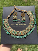 Badia Emerald necklace set  (SHIPS IN 2 WEEK )