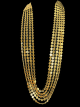 LN147 Chandan haar necklace  in gold plating  (SHIPS IN 4 WEEKS )