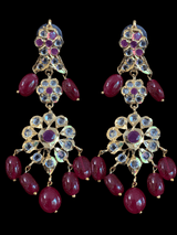 NS231 Parisha necklace set in ruby  ( SHIPS IN 4 WEEKS )