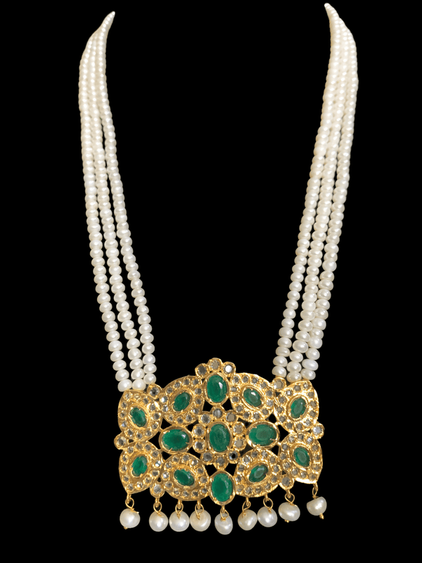 LN21 Sharnaz fresh water pearl necklace in green  ( READY TO SHIP)