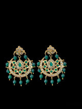 Ramia emerald rani haar with earrings( SHIPS IN 4 WEEKS)