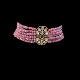 C196 Adya  choker in ruby  beads  ( READY TO SHIP )