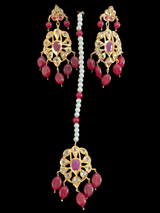SAT25 Soha Hyderabadi five layer necklace / satlada in rubies( READY TO SHIP )