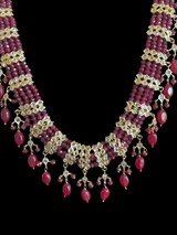 LN104 Esra multipendant necklace-ruby    ( READY TO SHIP )