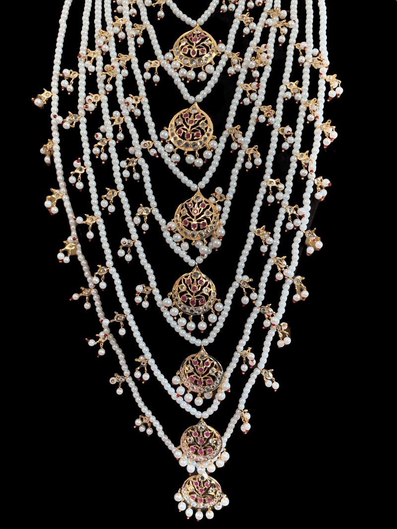 SAT17 Asmara Hyderabadi bridal satlada - ruby   ( READY TO SHIP)