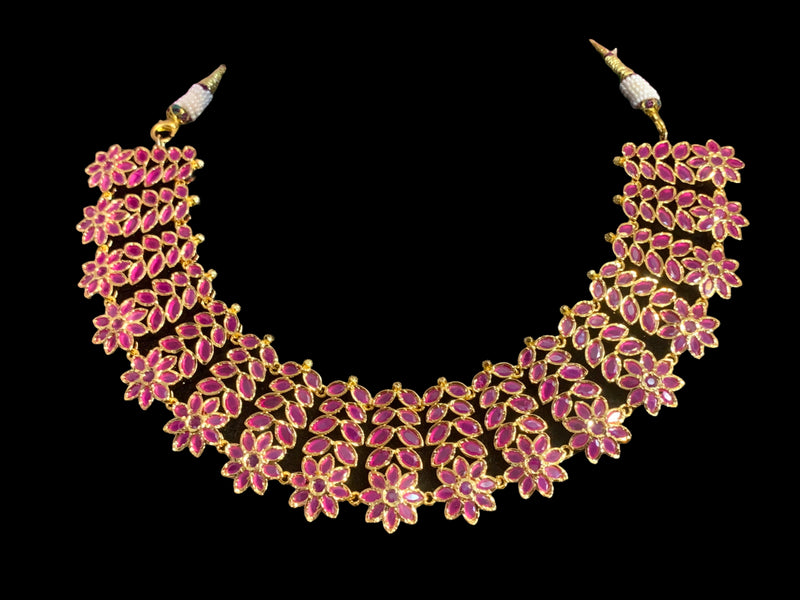 NS367 MIZAN Hyderabadi gold plated necklace set ( READY TO SHIP )