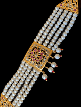 B70 Ariha  pearl bracelet - ruby  ( READY TO SHIP )