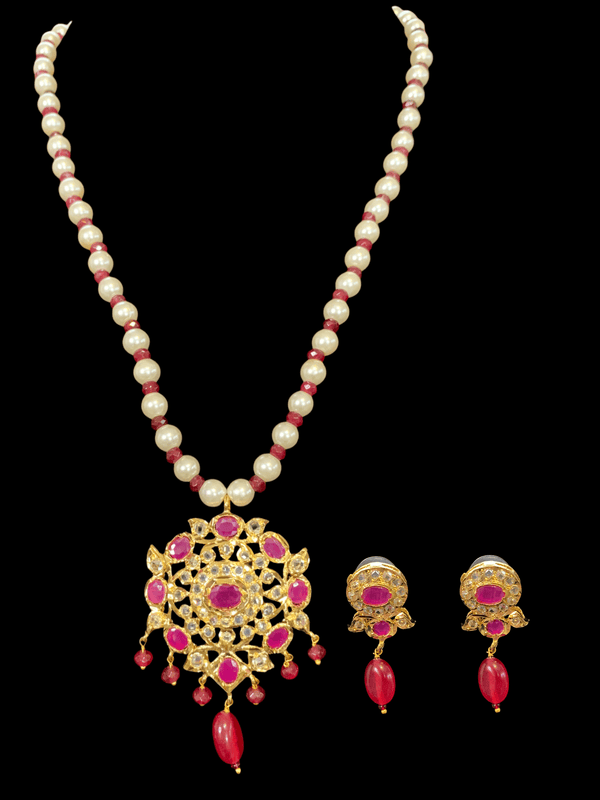 PS435 Ammara pendant  set in rubies ( READY TO SHIP )