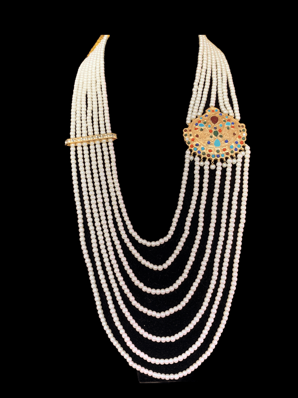 LN73  Shikha Thapa kundan necklace with earrings (SHIPS IN 4 WEEKS )