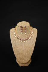 Meenaz fresh water pearl necklace set (SHIPS IN 4 WEEKS  )