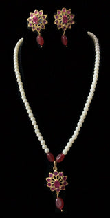 PS52 Nisa pendant set in Ruby  (READY TO SHIP)