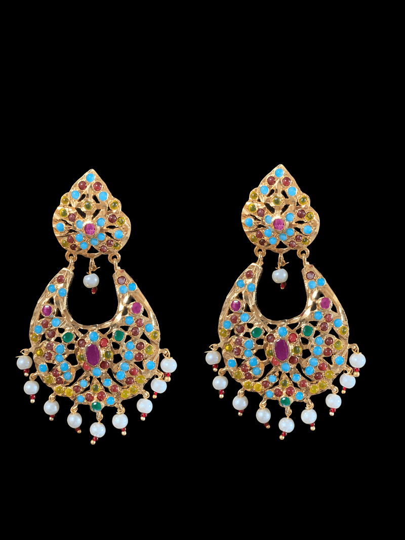 Hyderabadi Jewelry, Indian Earrings, Chandbalis, Gold Plated, Emerald  Green, Pakistani Jewellery, Jhumka Earrings, Chandbalis, Sabyasachi - Etsy