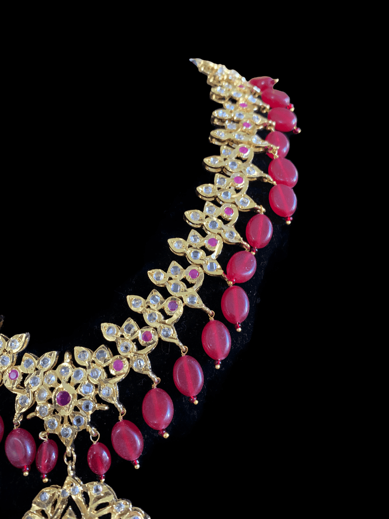 NS283 Aaina necklace (ruby)(READY TO SHIP)