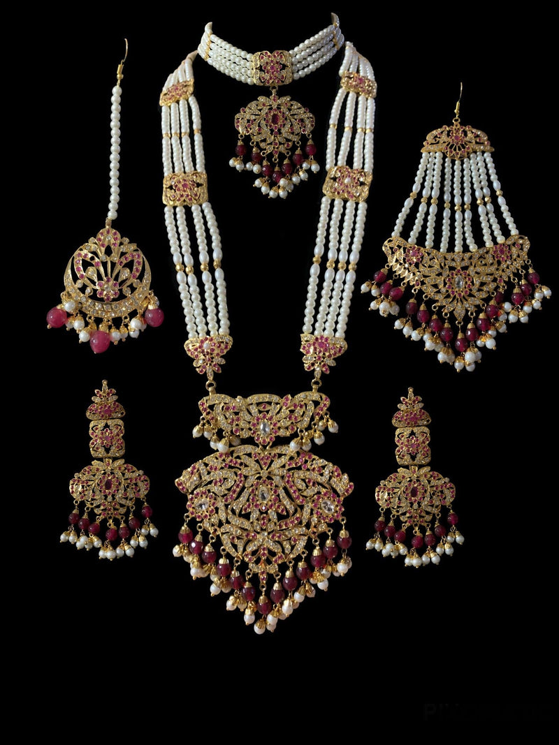 Filza ruby bridal set ( READY TO SHIP )