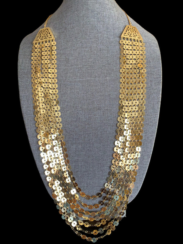 LN203 Chandan haar necklace  in gold plating  (READY TO SHIP )