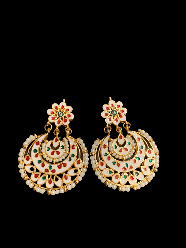 Ruhina   Kundan chandbali earrings  DER20 (SHIPS IN 4 WEEKS )