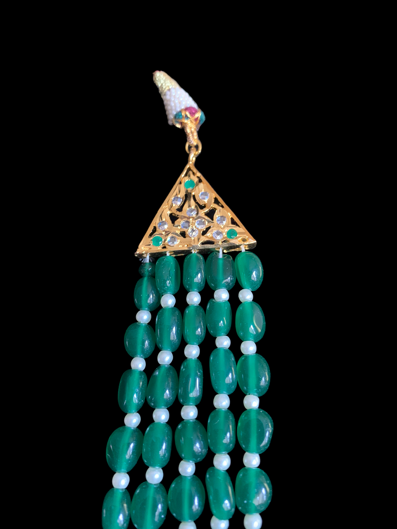 LN162 Erica Rani haar in emerald quartz beads  ( READY To SHIP )