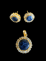 PS85 Pendant set with  sapphire     ( READY TO SHIP )