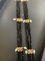 Raina  black   beads  necklace ( SHIPS IN 4 WEEKS )