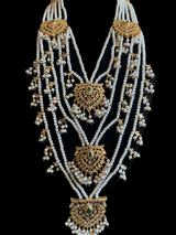 SAT62 Maahi bridal Hyderabadi three layered necklace with earrings ( READY TO SHIP )