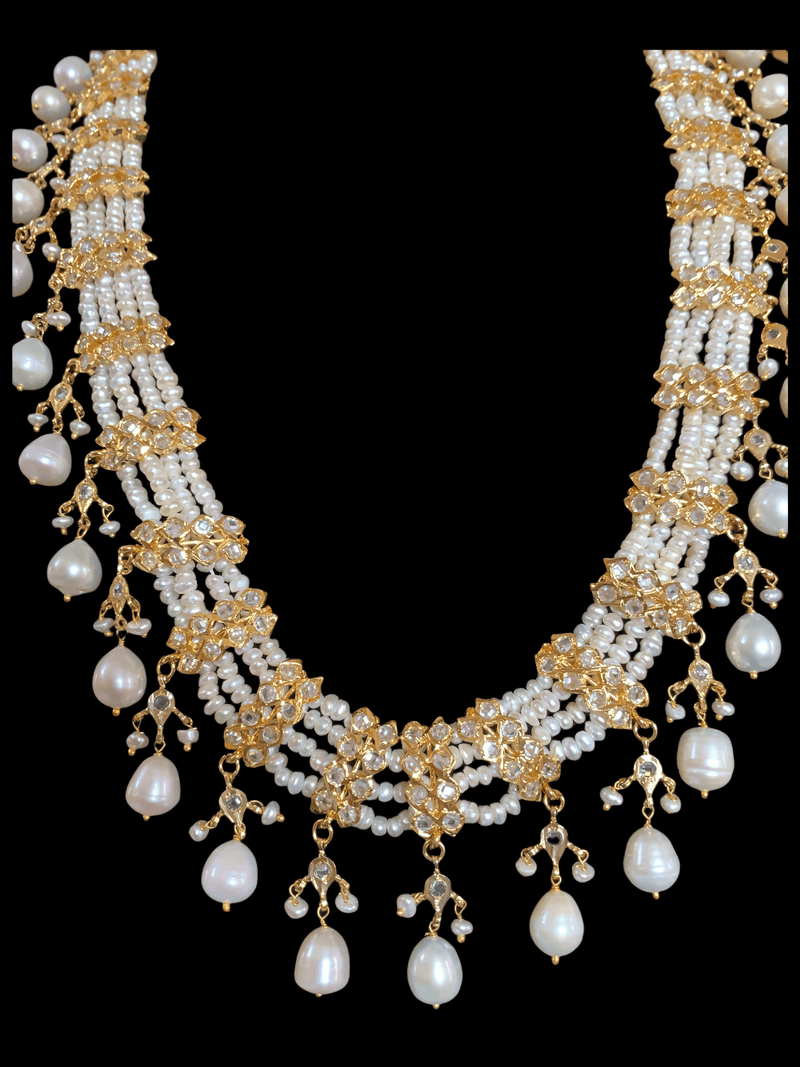 LN153 Esra multipendant necklace- fresh water pearls   ( SHIPS IN 4 WEEKS  )