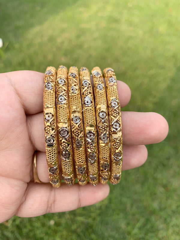 B100 Gold plated bangles  ( READY TO SHIP )