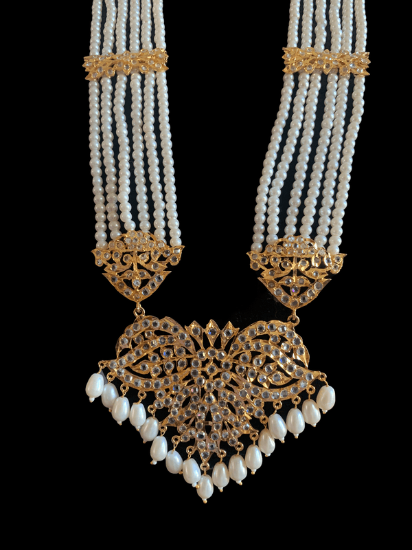 LN89 long Rani haar in pearls ( SHIPS IN 4 WEEKS )