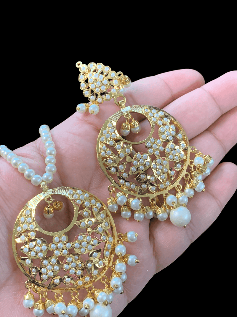 PS103 Naina  pendant set ( pearls    ) ( SHIPS IN 4 WEEKS )