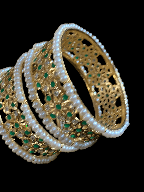 B31  Aleezay green  bangles ( READY TO SHIP )