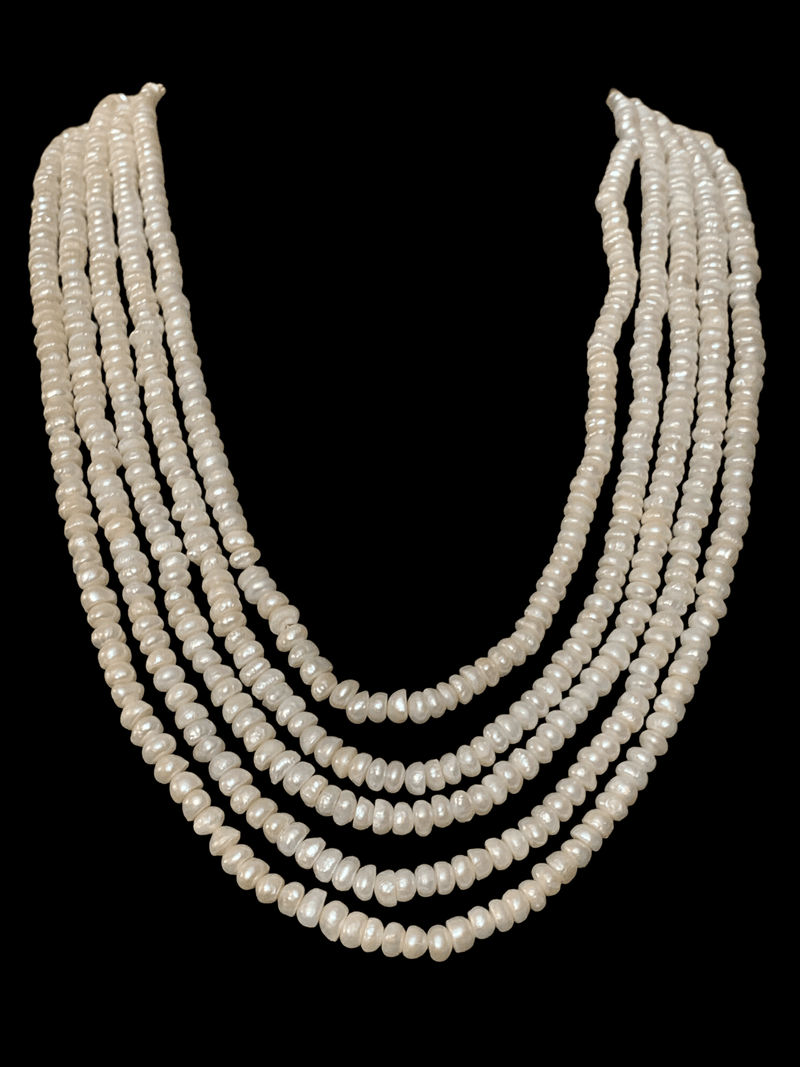 NS196 Nida fresh water pearl necklace five layer( READY TO SHIP )