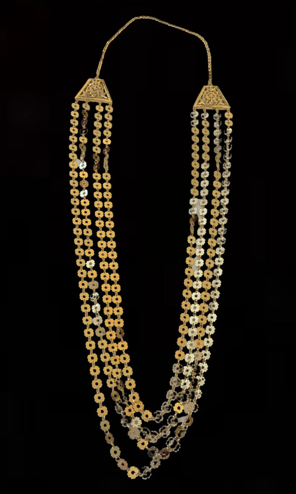 LN98 Chandan haar necklace  in gold plating  (SHIPS IN 4 WEEKS  )