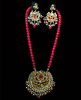 PS450 Nayana pendant set in navratan  ( READY TO SHIP )