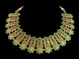 NS372 MIZAN Hyderabadi gold plated necklace set ( READY TO SHIP )