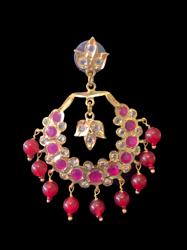 DER375 Minha Chandbali - Ruby  ( SHIPS IN 2 WEEKS )