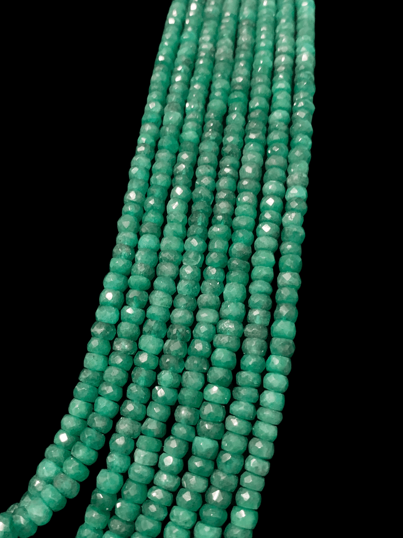 NS299 Eight layer natural emerald beads necklace ( SHIPS IN 2 WEEKS )