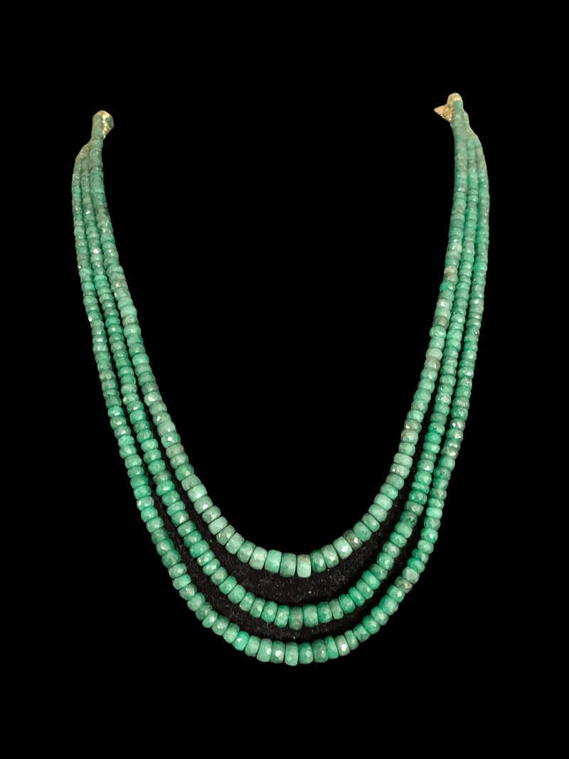 NS292 Emerald beads necklace ( SHIPS IN 4 WEEKS  )