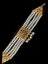 B68 Ariha Ruby emerald  pearl bracelet ( READY TO SHIP )
