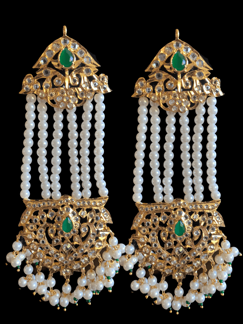 SAT62 Maahi bridal Hyderabadi three layered necklace with earrings ( READY TO SHIP )