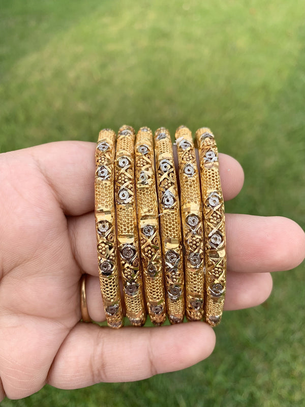 B100 Gold plated bangles  ( READY TO SHIP )